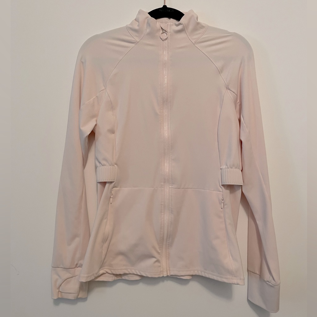 Fabletics Trinity Performance Jacket, Size Medium In Opal.